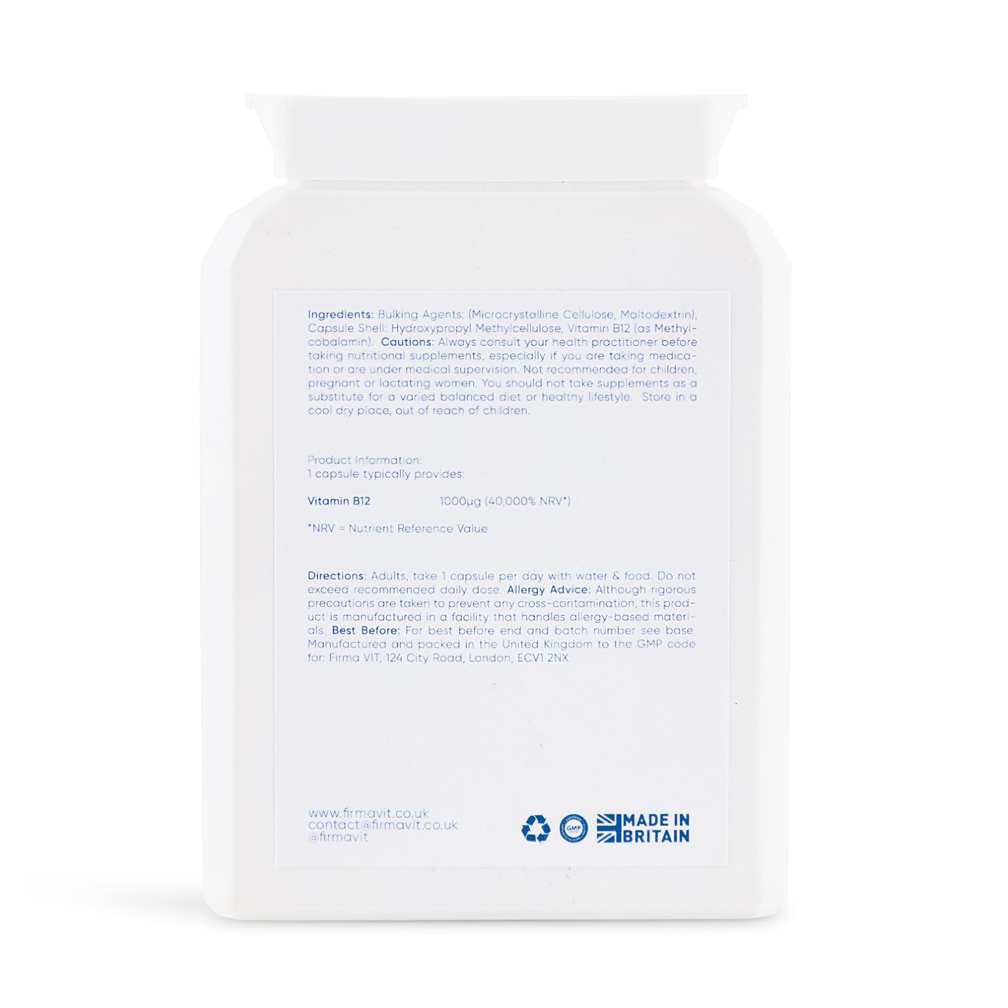 Vitamin B12 | 1000µg | 4 Month Supply